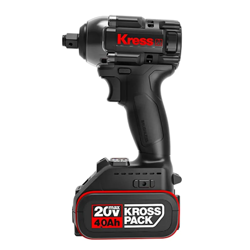 Гайковерт ударный KRESS KU272.2 20V 400 Нм бесщеточный аккумуляторный, с 2хАКБ на 4 А*ч и ЗУ